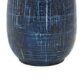 thumbnail image 6 of DecMode 13" Blue Ceramic Vase with Handles, 6 of 10