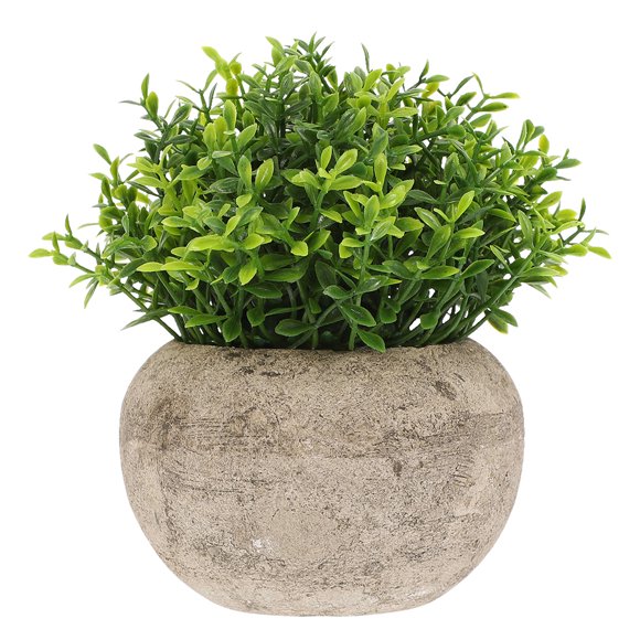 KAKOWELY Mini planta de simulación de plástico, adorable adorno de escritorio, planta artificial.