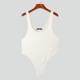 thumbnail image 4 of INCERUN Mens Sleeveless Leotard Bodysuit Jumpsuit Singlet Bodycon Lingerie Nightwear Underwear Bodysuits, 4 of 5