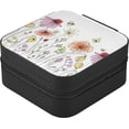 thumbnail image 3 of Coolnut Wildflowers Travel Jewelry Box PU Leather Jewelry Organizer Ideal Gift for Women Girls, Portable Mini Jewelry Travel Case for Stud Earrings Rings Necklaces Bracelets Women Gifts, 3 of 7