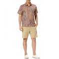 thumbnail image 2 of Lars Amadeus Men's Short Sleeve Button Down Stripes Color Block Printed Shirts, 2 of 6
