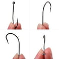 thumbnail image 4 of 50 Pcs Fishing Hooks High Carbon Stainless Steel Barbed Fishing Hooks with Ring Fishing Tackle Accessories, 4 of 8