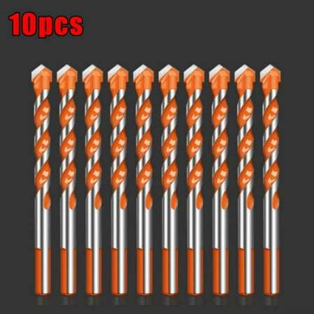 

10x 6mm Triangle Groove Drill Bit Hand Tool For Metal Wood Glass Tool Set