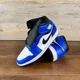 thumbnail image 1 of A i r-Jor-dan 1 Mid Game Royal Mens Size 13 Black White DQ8426 402, 1 of 6