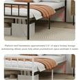 thumbnail image 5 of alazyhome King Size Classic Metal Platform Bed Frame-Mattress Foundation Steel Slat Support, Black, 5 of 6