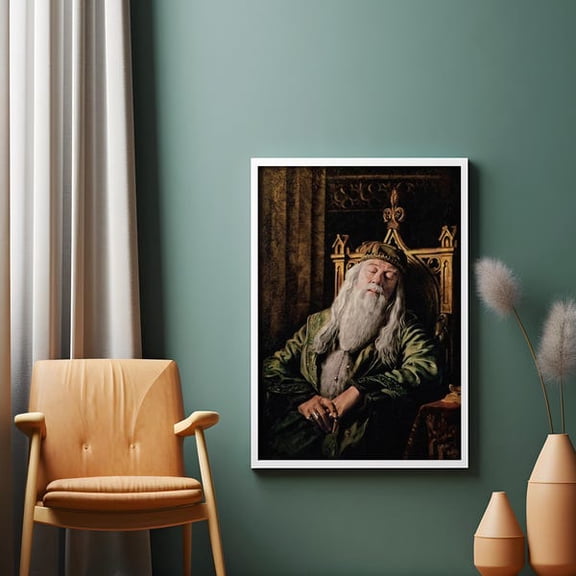 Sleeping Albus Poster: Wizard School Art, Unframed Paper Poster 8x10in