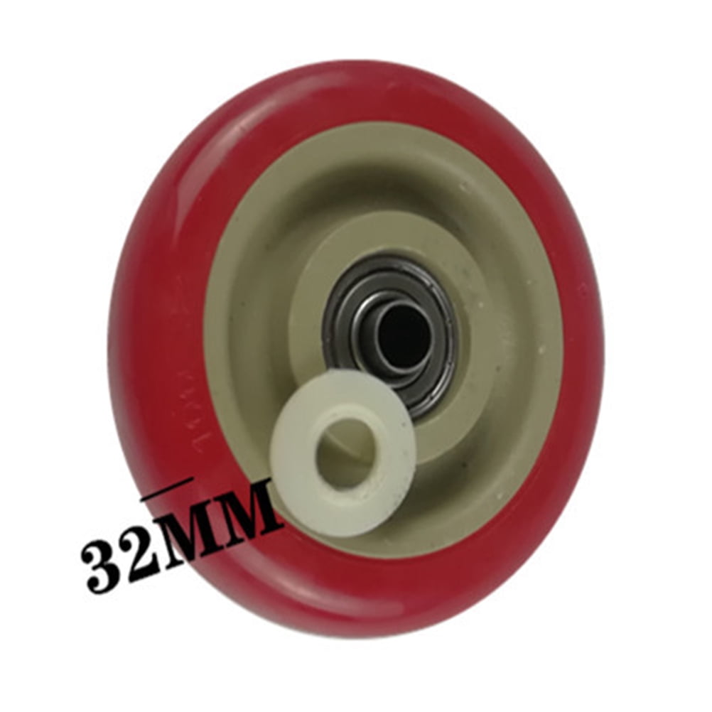 Toyandona Red Tpr Swivel Caster Wheels 360 Degree Silent Heavy Duty for Furniture 2Pcs
