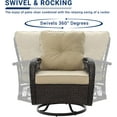 UDPATIO 3 Pieces Patio Furniture Set, Outdoor Swivel Gliders Rocker