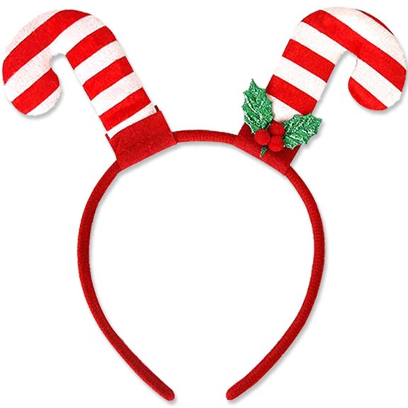 Hot Sale! Cane Headband Christmas Headbands For Adults Christmas Holiday Hair Accessories For Women,Christmas Headband Ears Headbands For Women Christmas Holiday Hair Accessories For Women