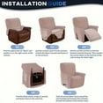 thumbnail image 5 of AIGIA Velvet Stretch Recliner Chair Cover 1-Piece Washable Recliner Couch Cover with Elastic Furniture Protector, 5 of 6