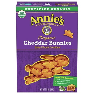 Annie's Homegrown Cheddar Bunnies Baked Snack Crackers - 7.5 oz (Pack of 2)