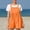 Orange, variant on Ahabrexf Short for Women Casual Summer, Solid Color Shoulder Button Suspender Jumpsuit with Pockets