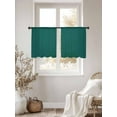thumbnail image 3 of Dark Green Sheer Curtains 45 Inch Length 2 Panels Set for Living Room/Bedroom, Modern Pure Dark Green Semi Curtain Sheers Drapes Rod Pocket Curtains Window Treatment Set 52''x45''x2, 3 of 7