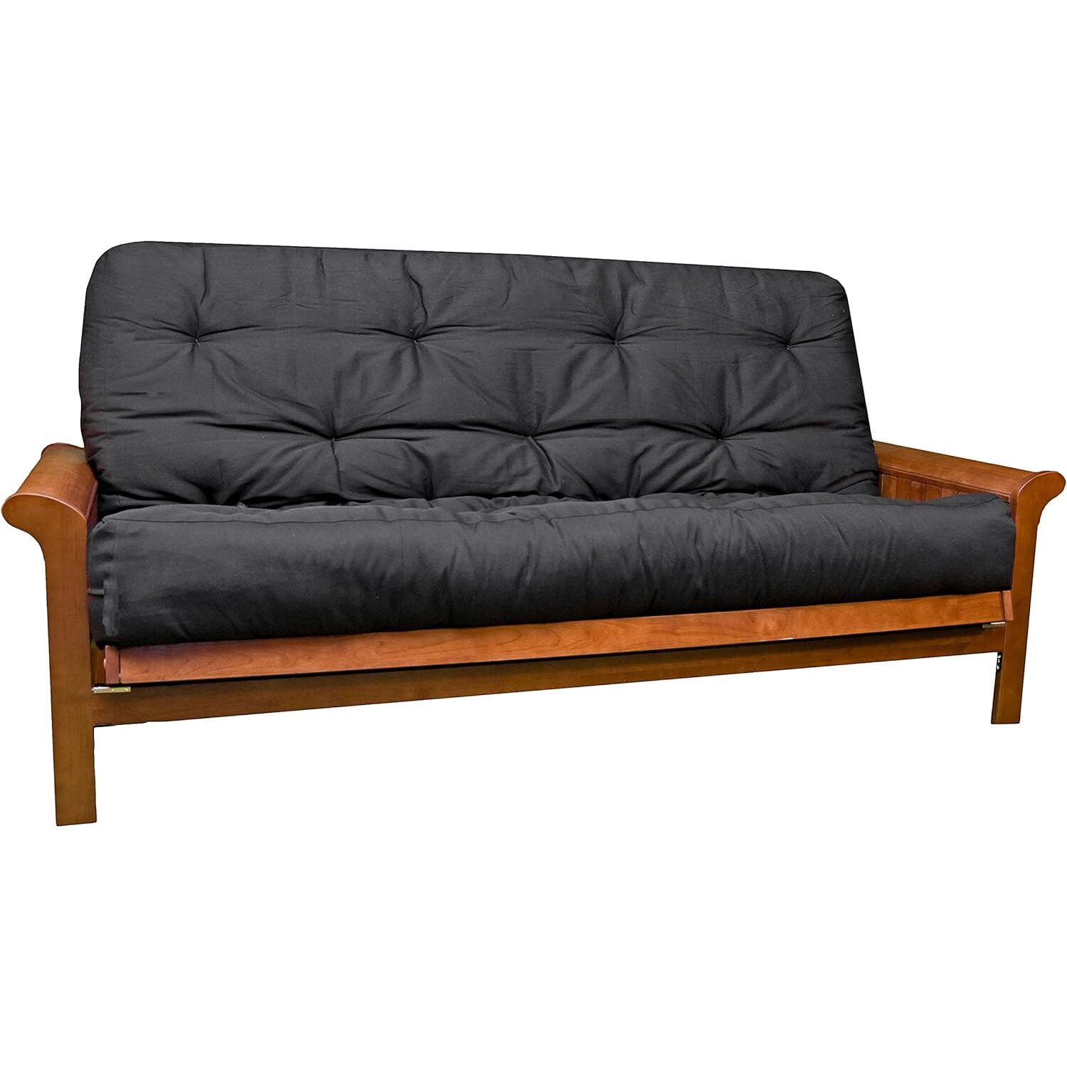 Blazing Needles Renewal 10-inch Twill Futon Mattress-Color:Black,Size:Full