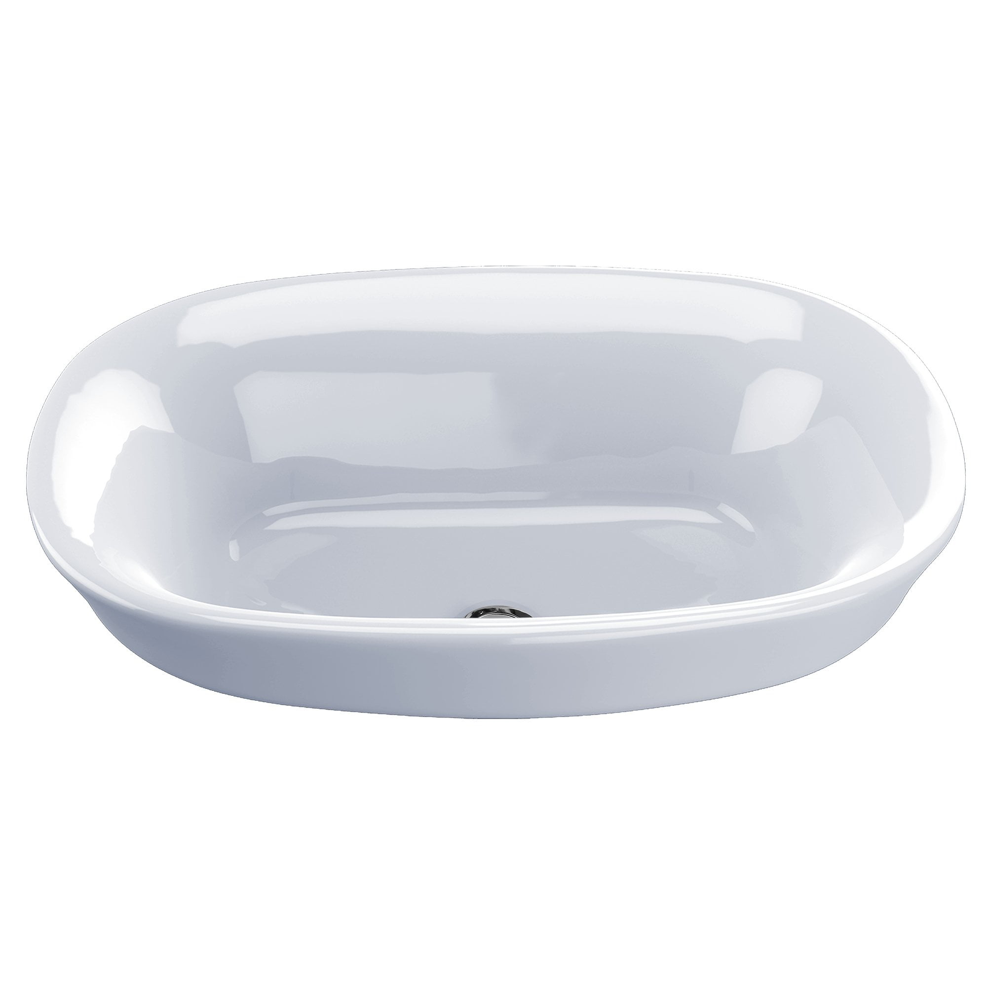 TOTO Maris Oval SemiRecessed Vessel Bathroom Sink, Cotton White, SKU