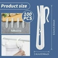 thumbnail image 2 of Qucyy 100 Pcs Plastic Curtain Rail Hooks, Heavy Duty Drapery Hooks, Adjustable Pin, 2 of 5