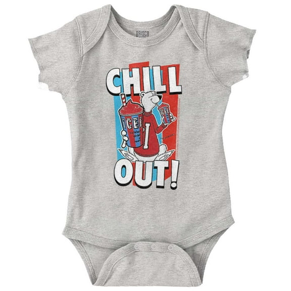 Officially Icee Logo Chill Out Romper Boys or Girls Infant Baby Brisco Brands 12M