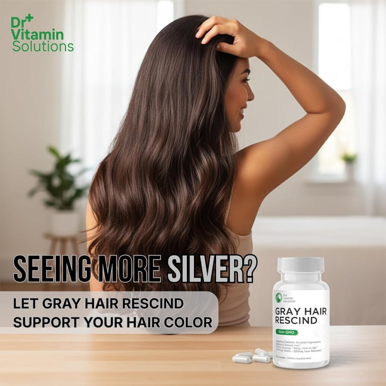 DR Vitamin Solutions Gray Hair Rescind Hair Vitamins Capsules, Hair  Supplements with Catalase, 60 Count - Walmart.com