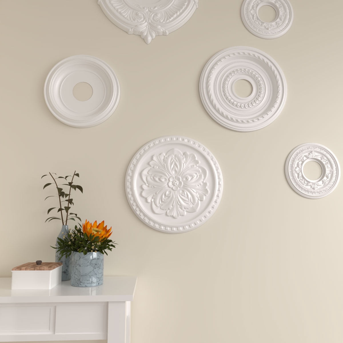 Ekena Millwork  16.88 in. OD x .62 in. P Architectural Accents - Emeryville Ceiling Medallion