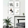 thumbnail image 5 of Drsoum Glam Black Fashion Ladies Canvas Wall Art Girly Beauty Makeup Room Decor 8x10in4pcs Natural Framed, 5 of 6