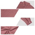 thumbnail image 6 of Linen Shirts for Men Long Sleeve, Casual Summer Button Down Shirt Tops, Fashionable Loose Breathable Solid Color, Wine 2xl, 6 of 6