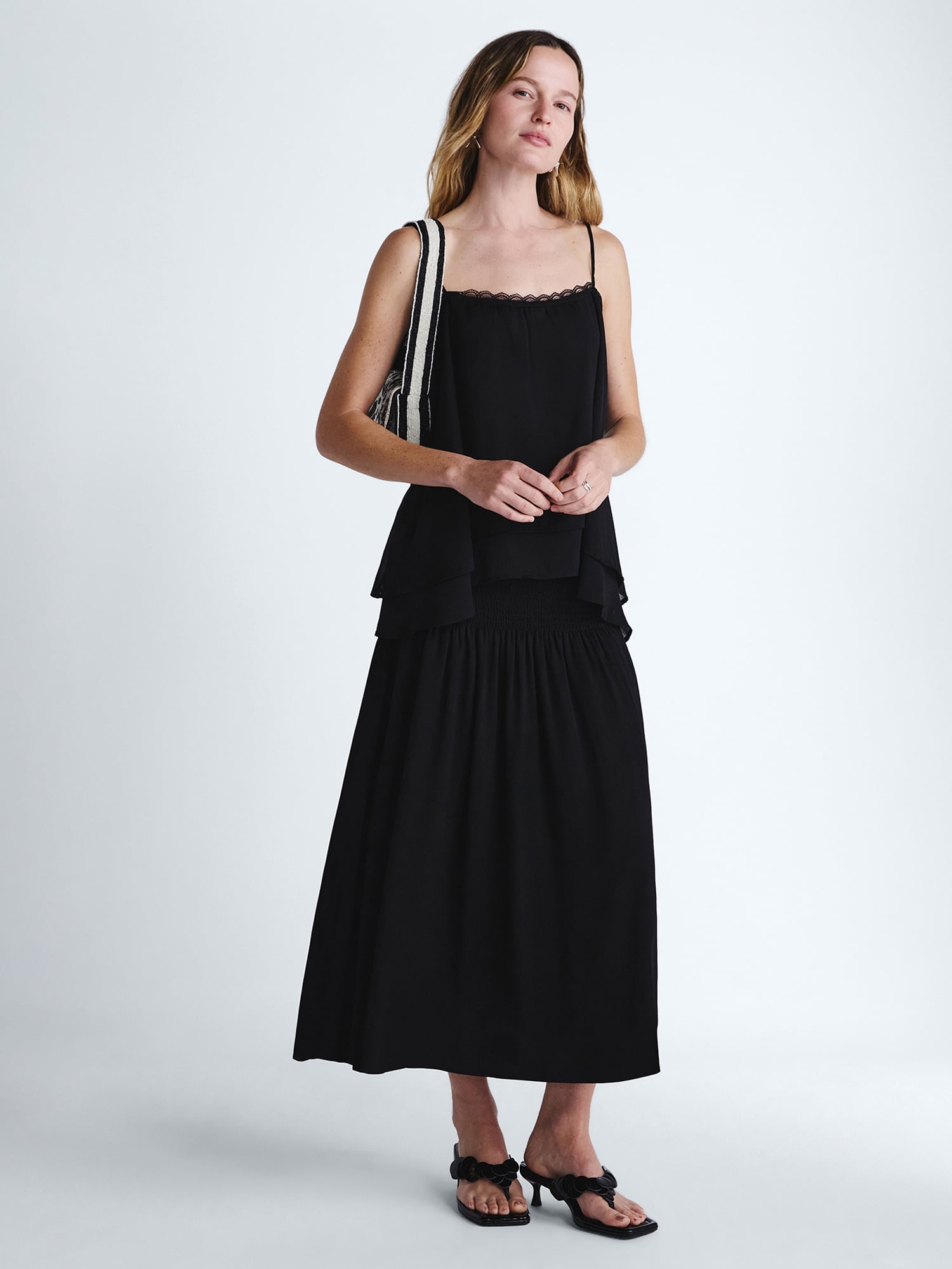 Scoop Women’s and Women’s Plus Smocked Maxi Skirt, Sizes XS-4X
