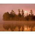 thumbnail image 2 of OBrien, Jay 18x15 Black Ornate Wood Framed with Double Matting Museum Art Print Titled - USA, New York, Adirondack Park Sunrise on a lake, 2 of 4