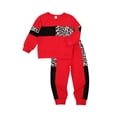 thumbnail image 2 of Bagilaanoe Toddler Baby Girl Long Pants Set Leopard Print Long Sleeve Sweatshirt Pullover Tops + Sweatpants 1T 2T 3T 4T 5T 6T Kids Casual Sweatsuits, 2 of 5