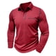 thumbnail image 2 of Blusa y camisa de manga larga con cuello vuelto para hombre, estilo casual, lisa, de manga larga, con cuello vuelto y botones, estilo jersey, para hombre, de poliéster, algodón y poliéster., 2 of 5