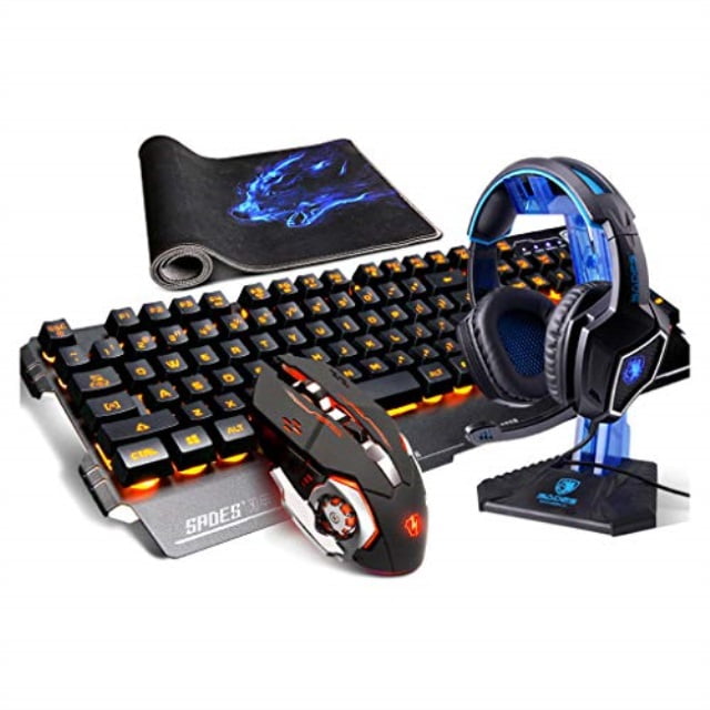 gaming keyboard mouse headphone set mechanical keyboard mouse wired