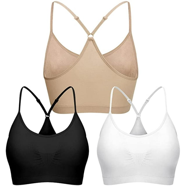 3 Pack Women's Support Cross Back Wirefree Removable Cups Yoga Sport Bra A-L - Walmart.com