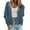 Blue, variant on Women Cardigan Knit Open Front Sweater Long Sleeve Button Loose Short Outerwear Coats