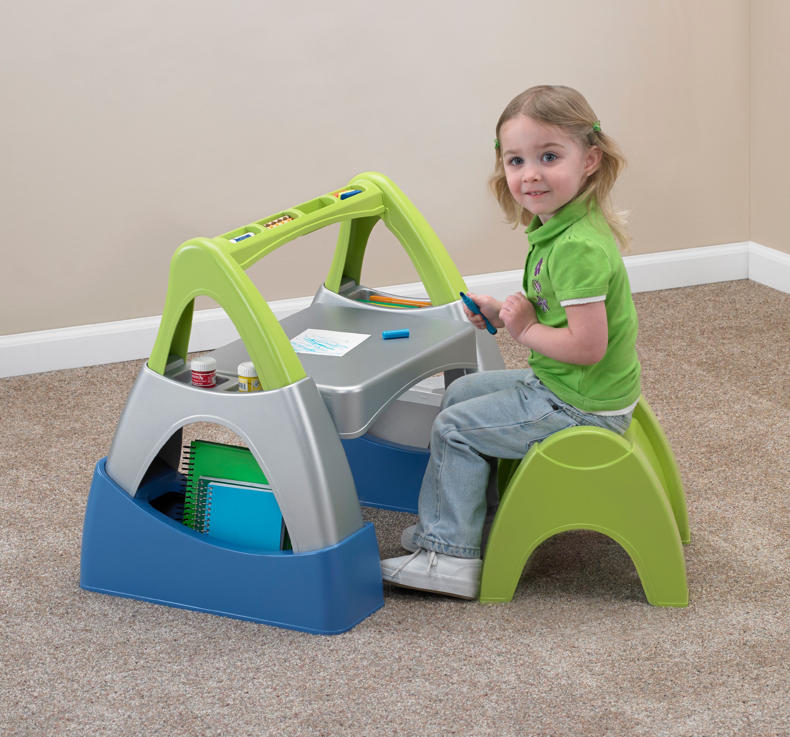 American Plastic Toys Study 'N' Play Desk & Chair Set - image 4 of 5
