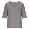 thumbnail image 5 of Cotton Linen Tops For Women，Plus Size Linen Tops Linen Tunics For Women Loose Fit Basic Tees Summer Linen Tops For Women Linen Tunic Tops For Women Cotton Gauze Shirts For Women Tunic Tops, 5 of 6