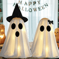 thumbnail image 6 of Halloween Ghost with bow, Cute Ghost Decor Spooky Halloween Decor for Indoor Outdoor Home Table Shelf Party Enyisa, 6 of 7