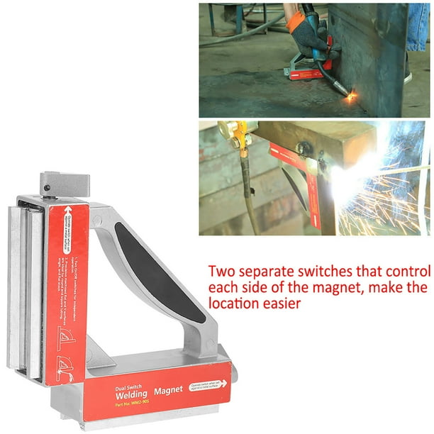 Accesorio De Soldadura, Soporte De Imanes De Soldadura Abrazadera De Soldadura De Doble Interruptor, Abrazadera Magnética, 90 Grados De Encendido/apagado Para Cortar Herramientas OTVIAP Magnet Welding Fixture