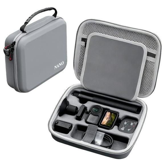 Carrying Case for DJI Osmo Nano camera Large Capacity Storage Bag Protective Hard Case, Magnetic Lanyard, Hat Clip, Selfie Stick and Accessories