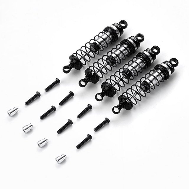 QualitChoice Smooth Front Rear Shock Absorber For 1/18 Latrax On-Road Vehicles Wear-resistant Black