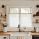 thumbnail image 1 of Cortinas de Lino Jinchan con Pinzas Plisadas 76x76 cm 2 Paneles Blanco Roto, 1 of 9