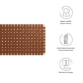 thumbnail image 5 of Sparta Weave Wall-Mount Vegan Leather Queen Headboard in Natural Brown, 5 of 7