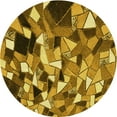thumbnail image 1 of Ahgly Company Machine Washable Indoor Round Transitional Yellow Area Rugs, 7' Round, 1 of 7