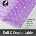 thumbnail image 6 of SANMADROLA Square Bath Shower Tub Mat for Bathroom, Non Slip Bathtub Mats with Suction Cups, Drain Holes, Machine Washable, 21 x 21 Inches, Clear Purple, 6 of 7