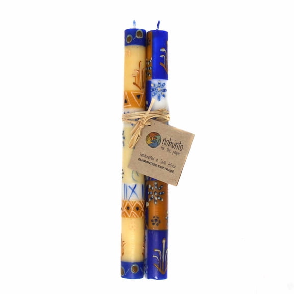 Tall Hand Painted Candles Pair Durra Design Nobunto