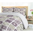 thumbnail image 5 of Ambesonne Mosaic Duvet Cover Sets, Ethnic Vintage Ceramic Tiles, 2-Queen, Eggplant Pale Khaki and White, 5 of 7