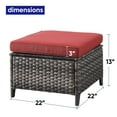 thumbnail image 5 of POCASSY Wicker Outdoor Ottoman with Cushions, 5 of 6