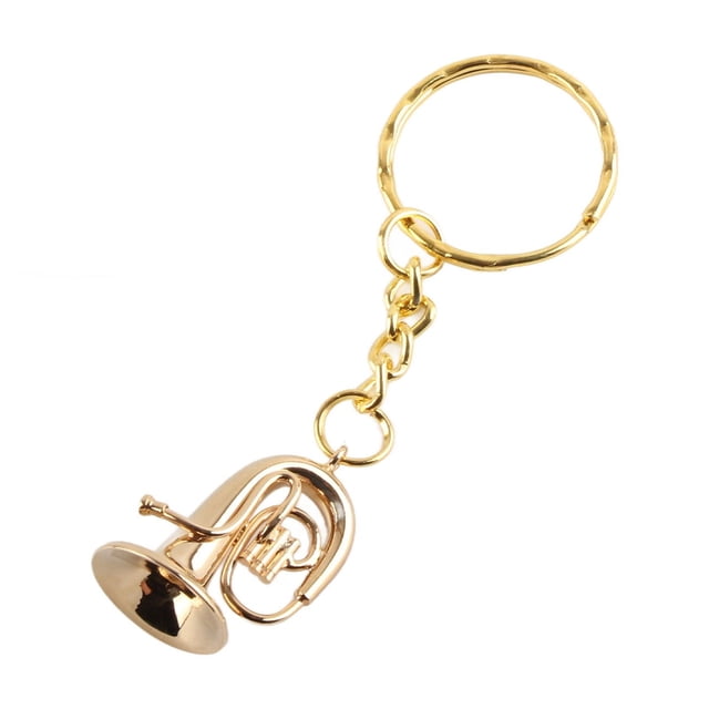 Llavero De Tuba Dorado, Mini Adorno Realista, Llavero De Tuba Portátil Para Cumpleaños