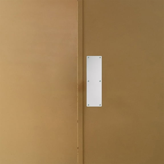 KALLORY 2Pcs Stainless Steel Door Push Plate For Interior And Exterior Use Silver Rectangular 11.8X3.1X0.004In