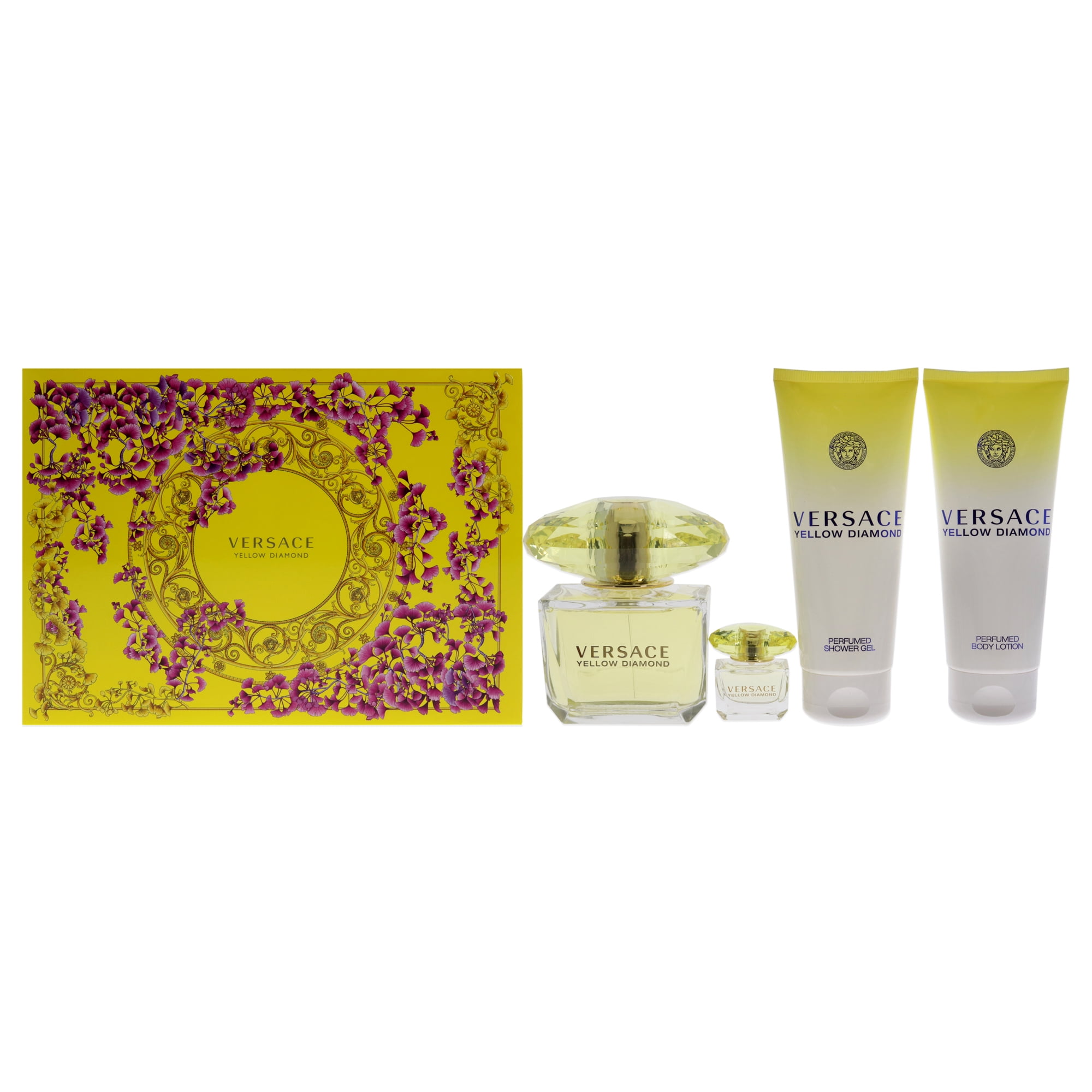 Versace Yellow Diamond, 4 Piece Gift Set for Women - Walmart.com