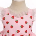 thumbnail image 3 of IBTOM CASTLE Toddler Girls Birthday Dress Cow Strawberry Shiny Confetti Tulle Princess Party Dresses for Cake Smash Photo Shoot 12-18 Months Pink Strawberry, 3 of 8