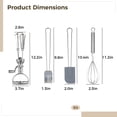 thumbnail image 4 of 4 Pcs Egg Beater Set, Stainless Steel Hand Crank Mixer with Whisk & Baking Tools, Dual Head Rotary Egg Beater for Cooking, 4 of 5